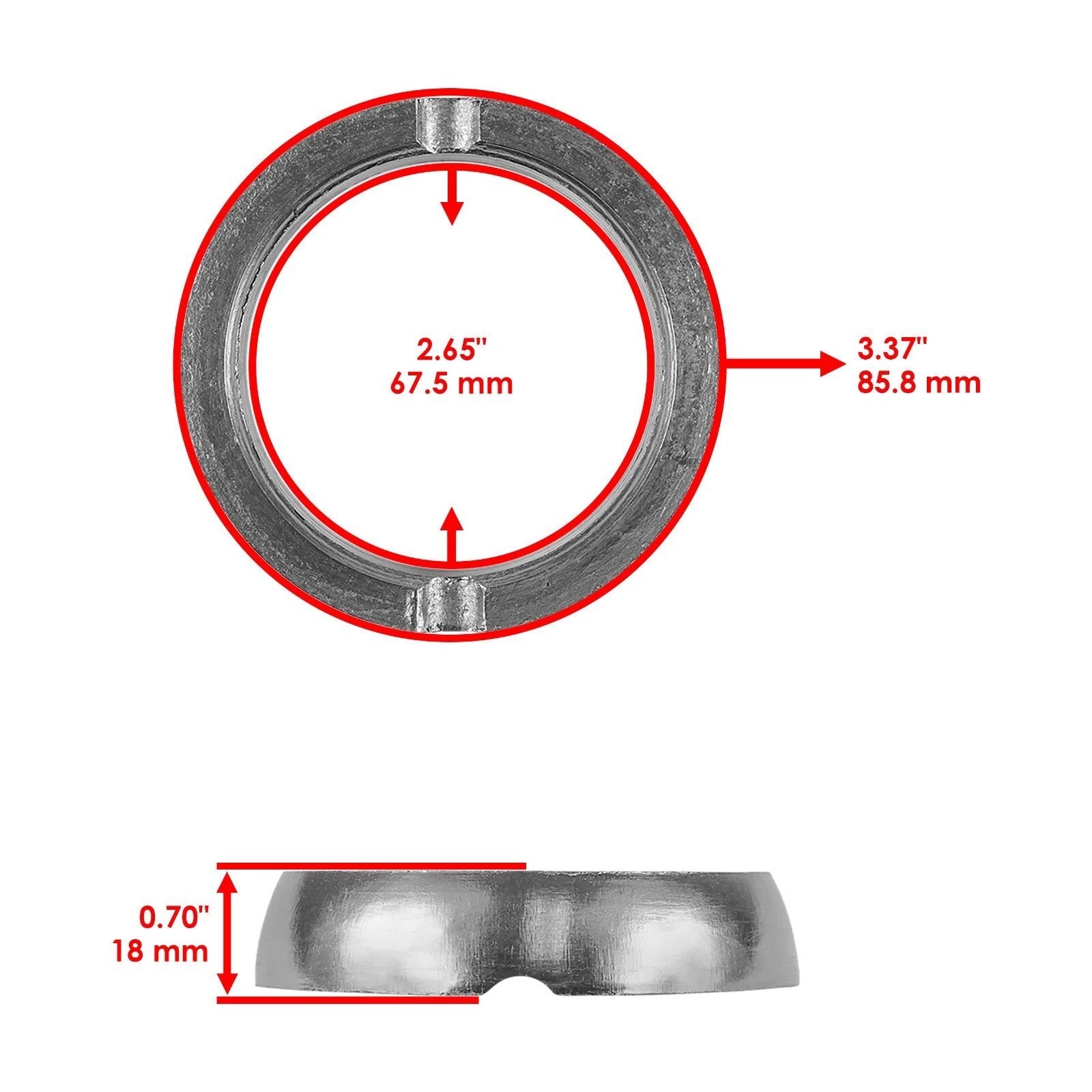 Exhaust Donut Gasket Seal for Arctic Cat F5 F6 F7 Firecat 500 600 700 2003-2006