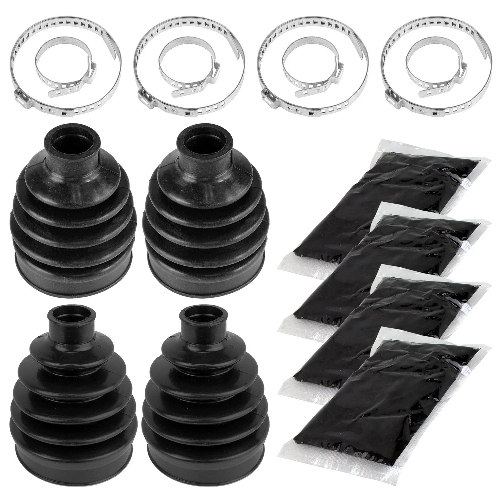 2 Front Axle Outer And Inner CV Boot Kit for Polaris Ranger Crew 800 4X4 2011-14