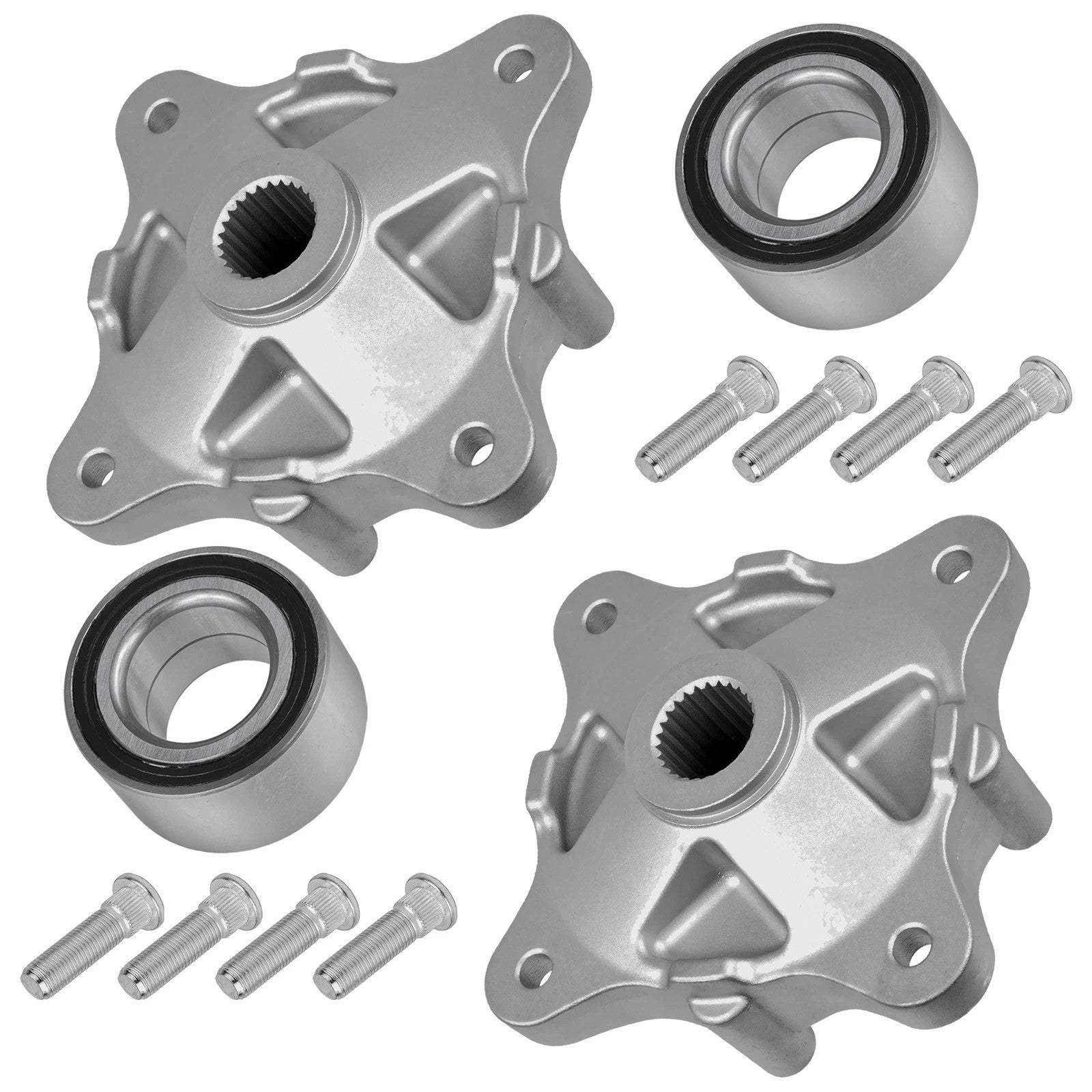 2 Rear Wheel Axle Hub W/ Bearing Bolt for Polaris Ranger Crew 500 4X4 2011-2013