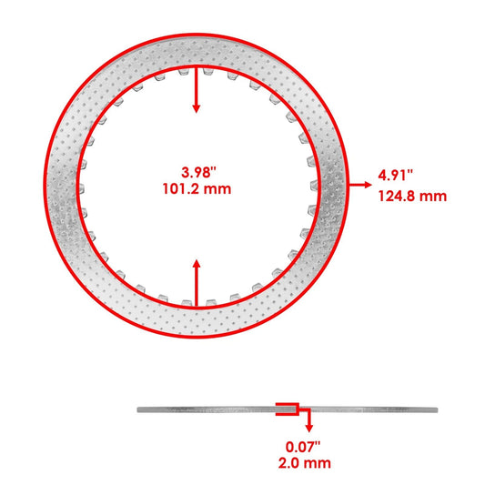 Clutch Friction Steel Plates Kit for Kawasaki Ninja 400 EX400 ABS 2018 - 2023
