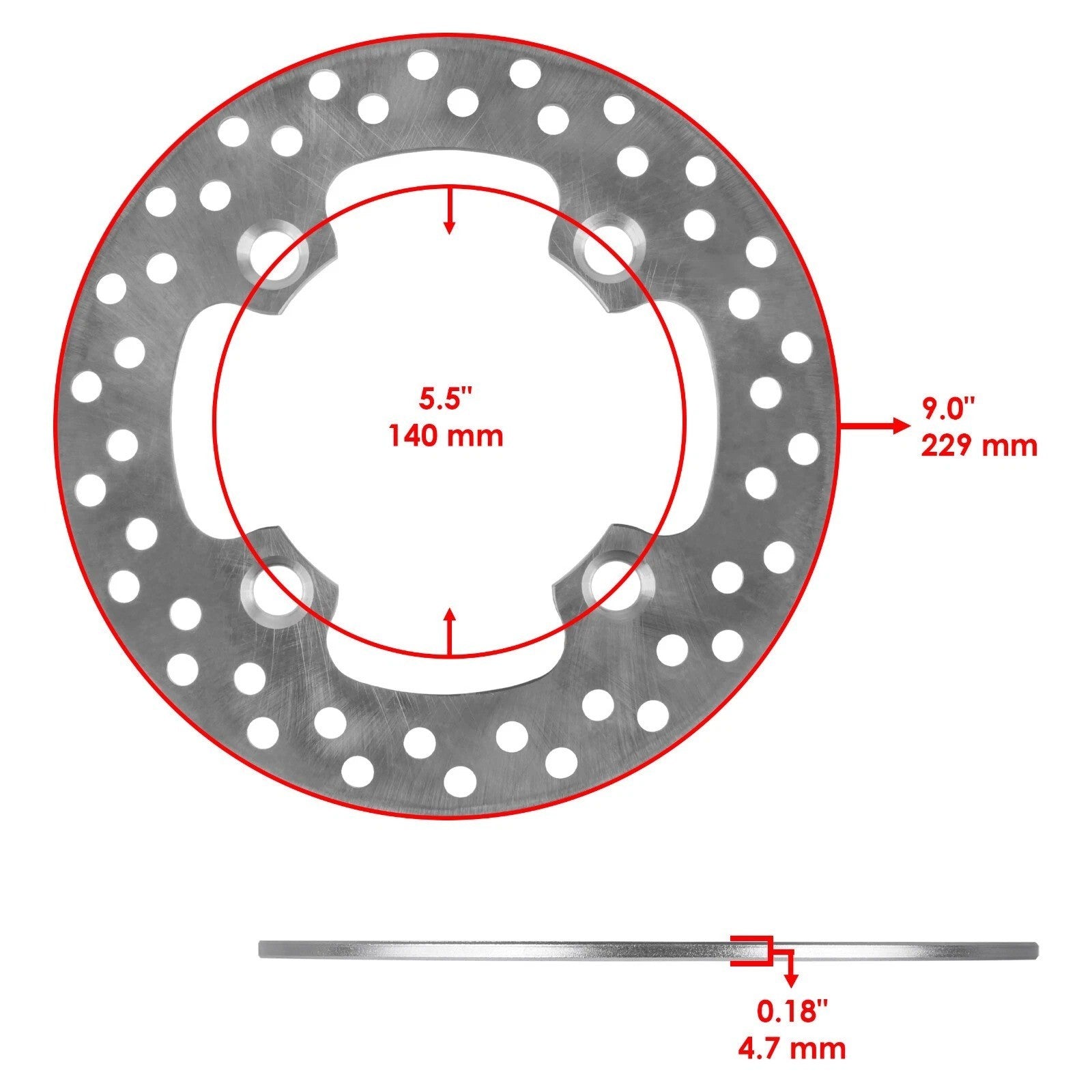 Front Left Right Wheel Hub Disc Rotor Bearing for Polaris Ranger 900 2012-2014
