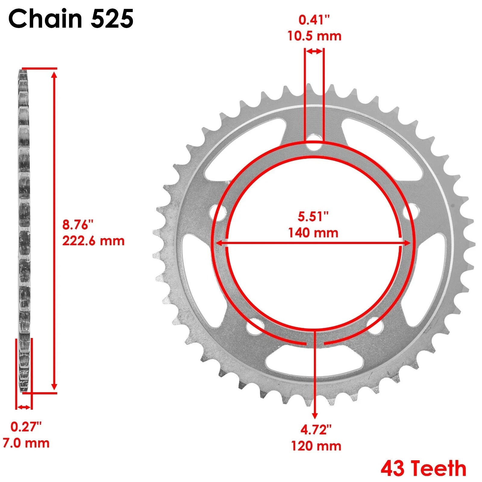 Black O-Ring Drive Chain & Sprockets Kit for Suzuki GSX-R600 GSXR600 2006-2010