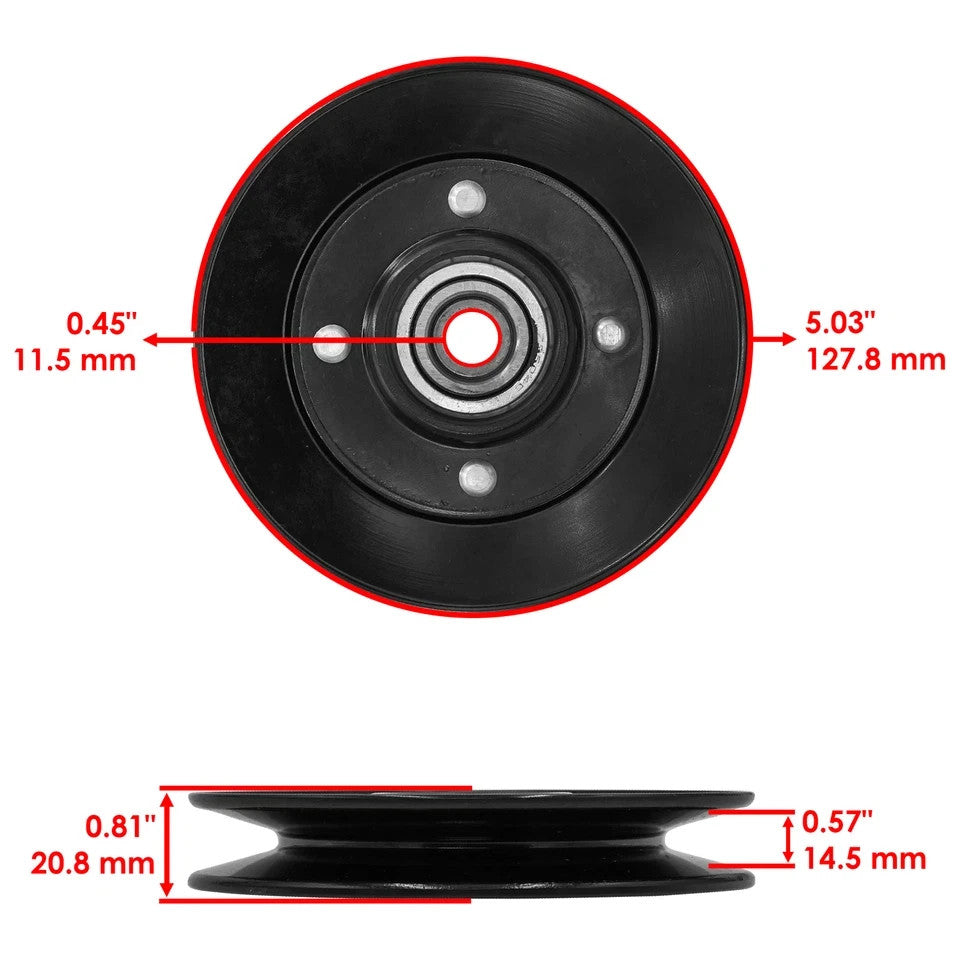 Caltric AM130098 Deck Idler Pulleys For John Deere F620 F680 F687 48" 54" 60"