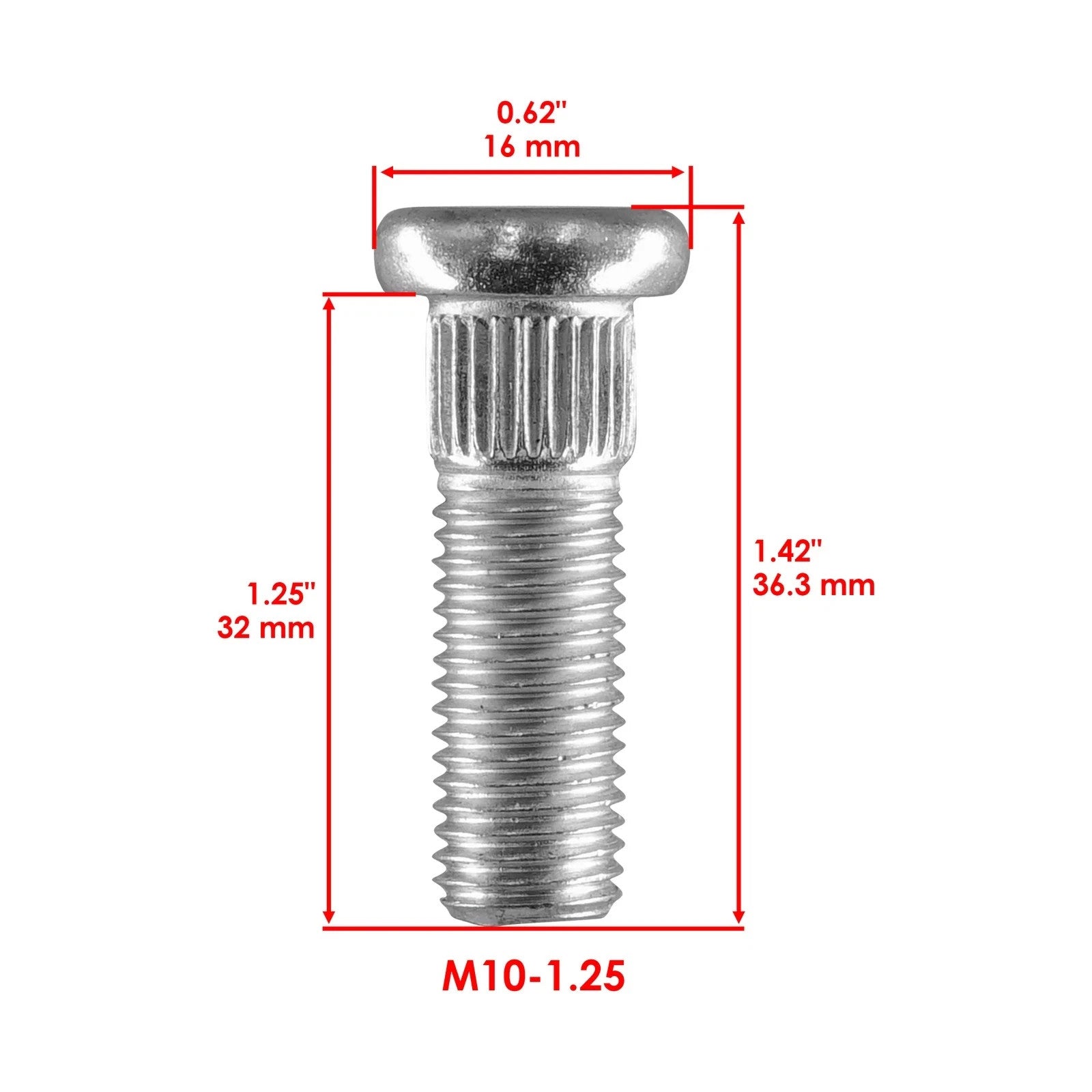 4 Rear Wheel Hub Stud Bolt for Honda TRX450 Es S Foreman 450 4X4 Es S 1998-2001