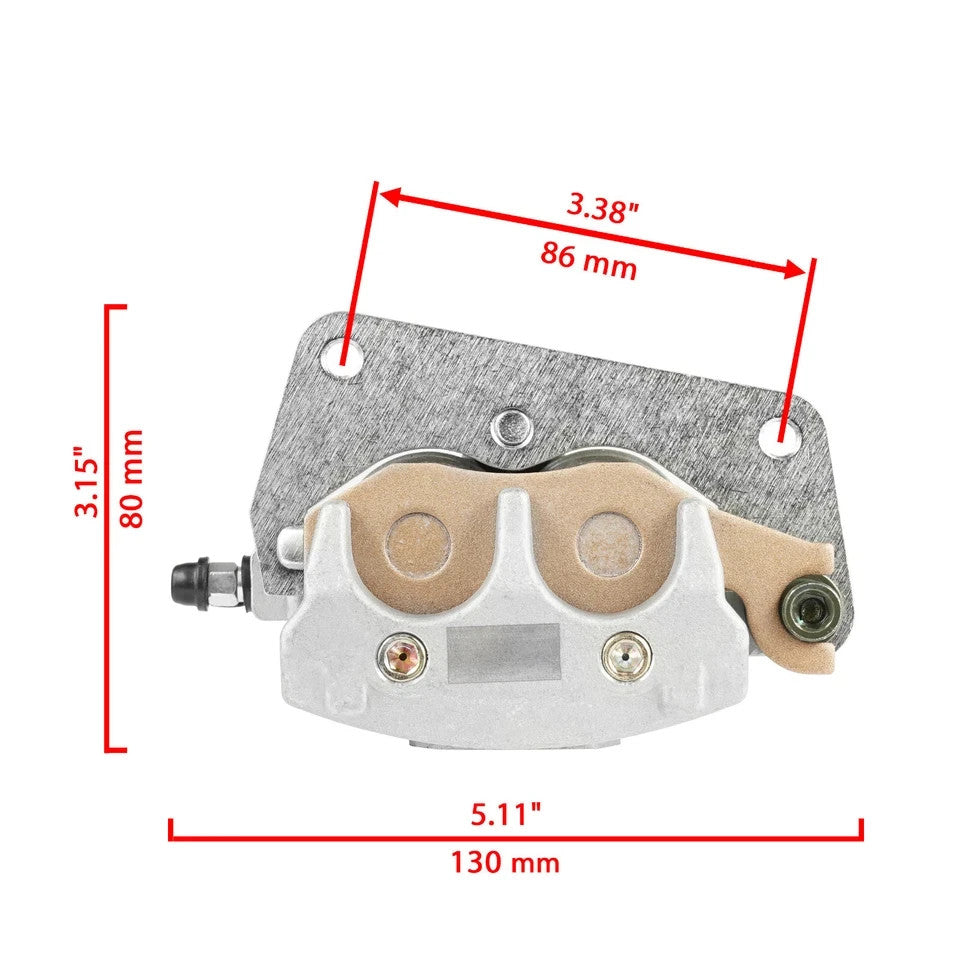 for Yamaha Raptor 700 700R YFM700R 2006-26 Front Right Left Brake Caliper w/Pads