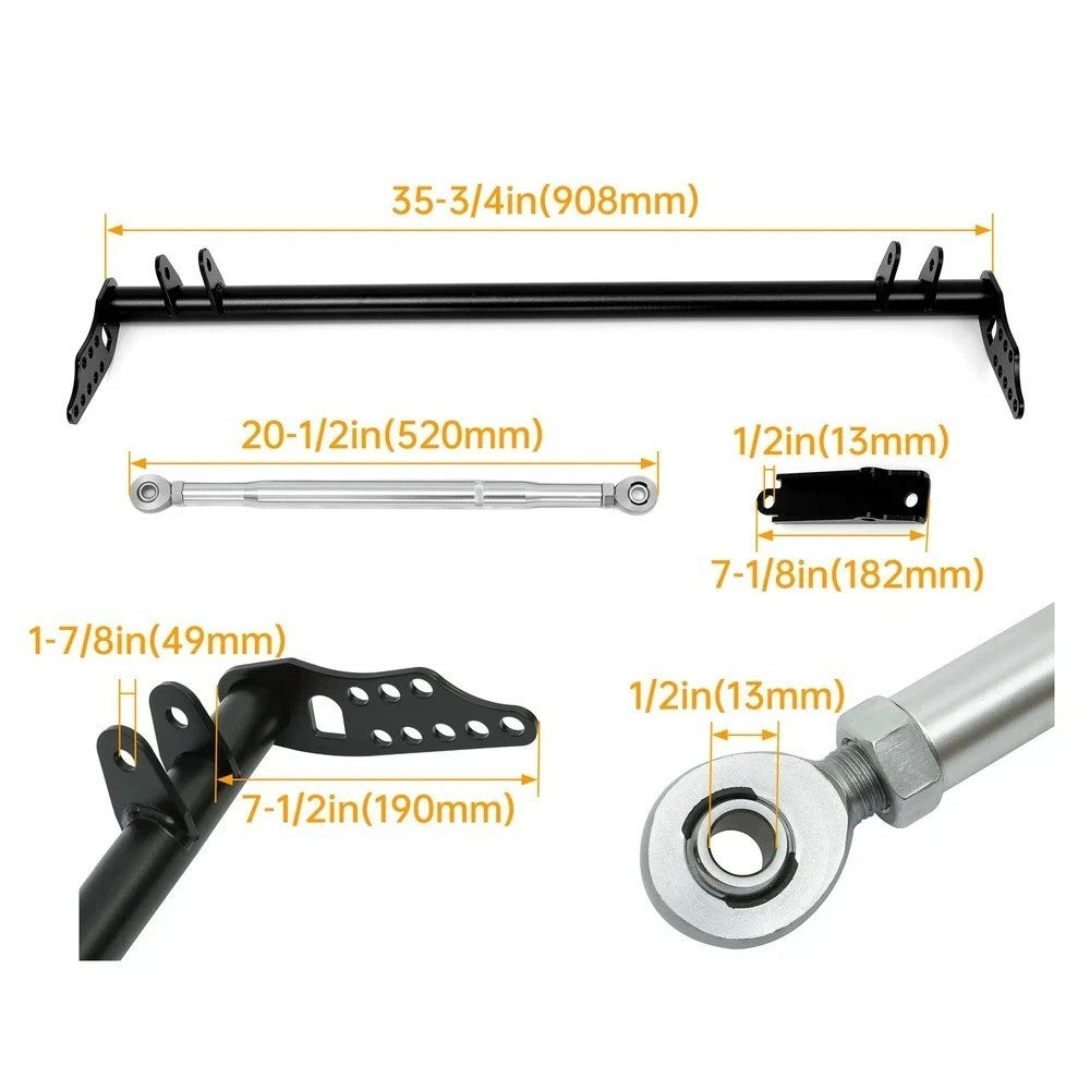 Front Traction Control Tie Bar Kit For Honda Civic 92-00 Acura Integra 94-01