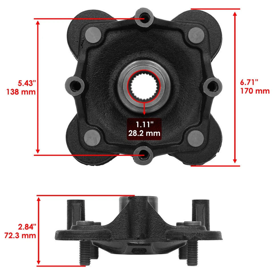 Front Wheel Hub For Polaris Ranger Crew 1000 2022-2025 / 1000 PREMIUM 2022