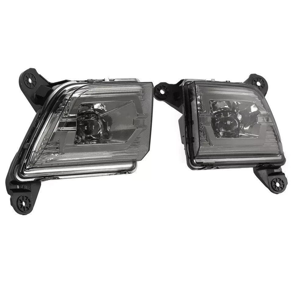HECASA LED DRL Fog Lights Lamp w/Harness For Chevy Silverado 1500 2019-2022