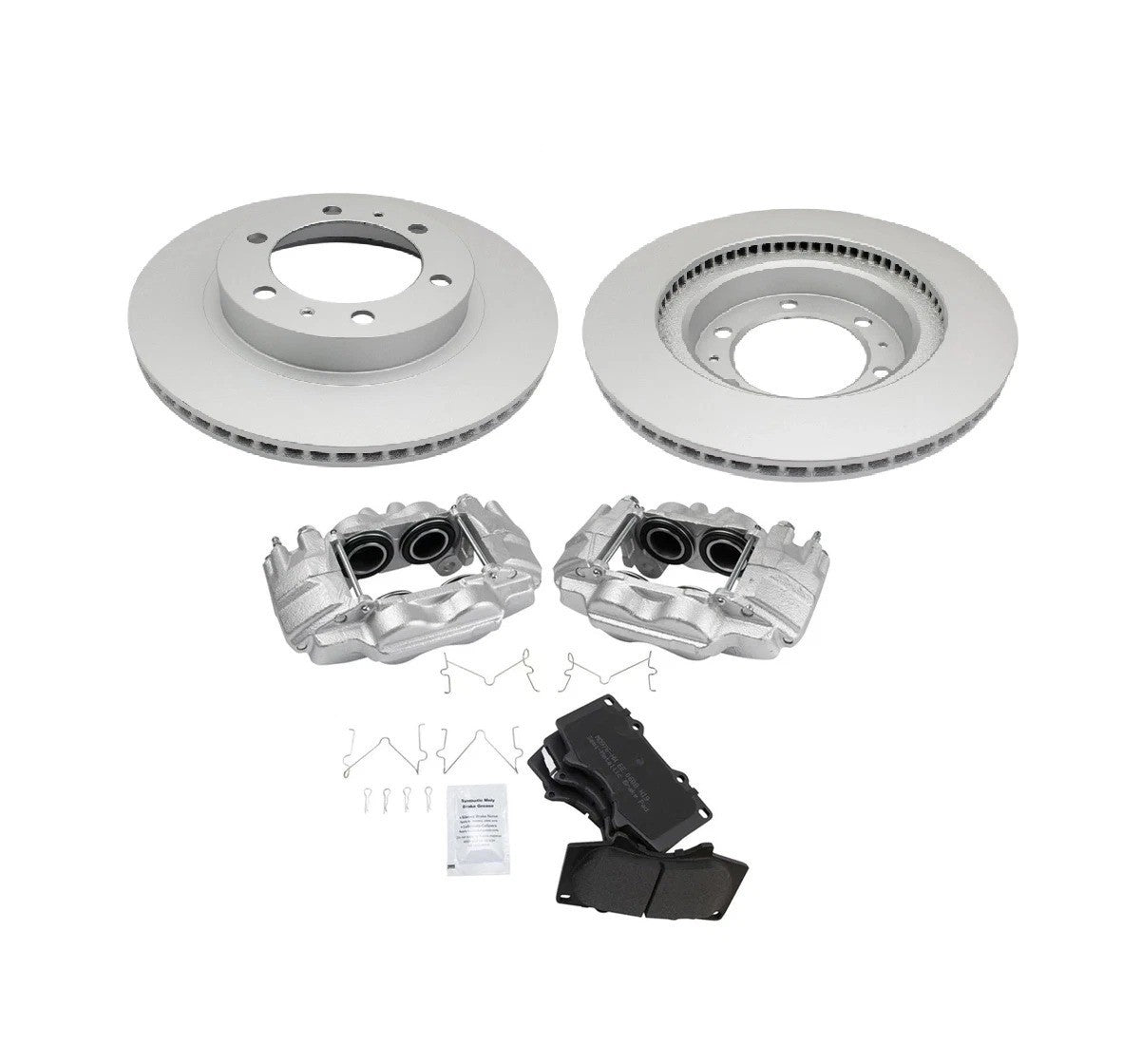Front Brake Calipers Pads Rotors Fits Toyota 4Runner FJ Cruiser Tacoma
