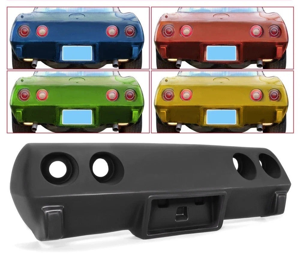 HECASA Rear Bumper Cover For 1975 CORVETTE C3 Black Fiberglass