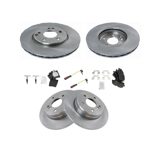 Front & Rear Ceramic Brake Pad & Rotor Kit w/ Sensors for Mercedes Benz New