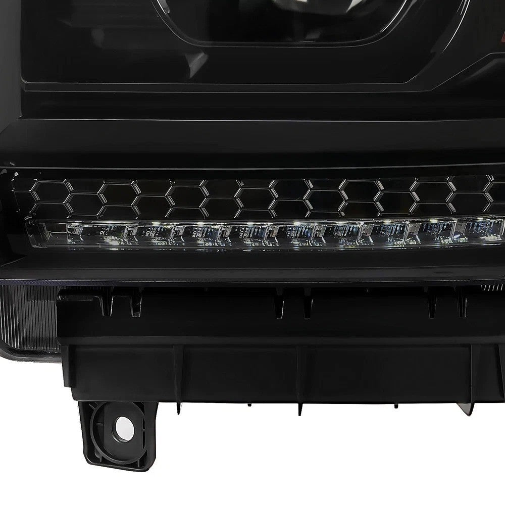 HECASA LED LH&RH Headlight Projector For 14-18 GMC Sierra 1500 15-19 2500 3500HD