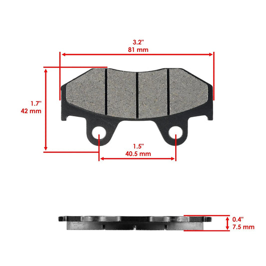Front & Rear Brake Pads for Honda TRX250R Fourtrax 250R 1986 1987 1988 1989