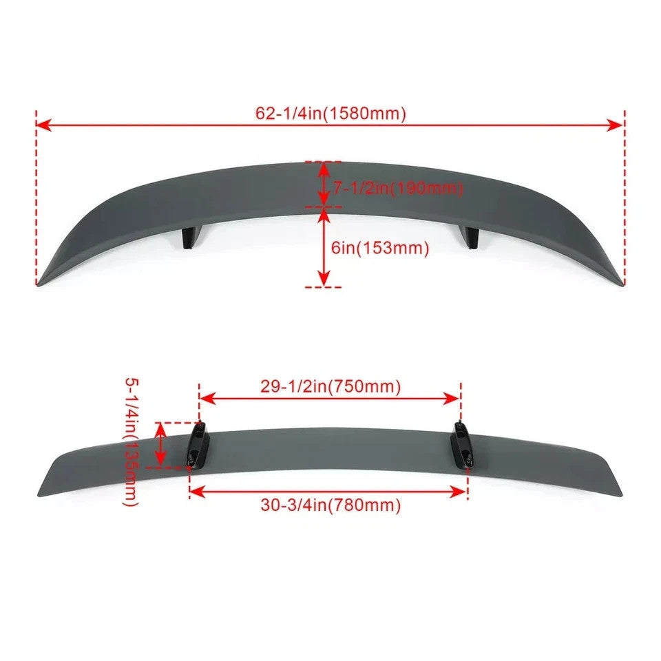 HECASA Rear Trunk Spoiler ABS For Dodge Charger RT 2006-2010 Factory Style