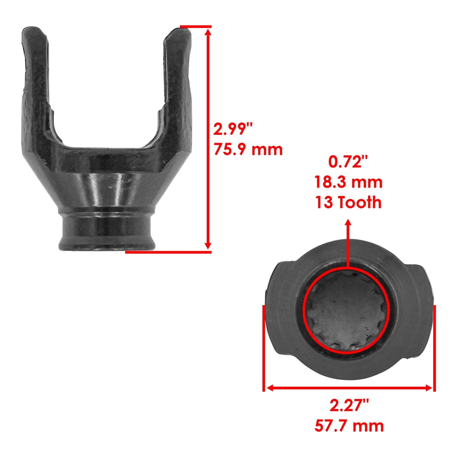 Rear Propeller Drive Shaft Coupler Yoke for Suzuki Quadsport 250 LT-Z250 2004-09