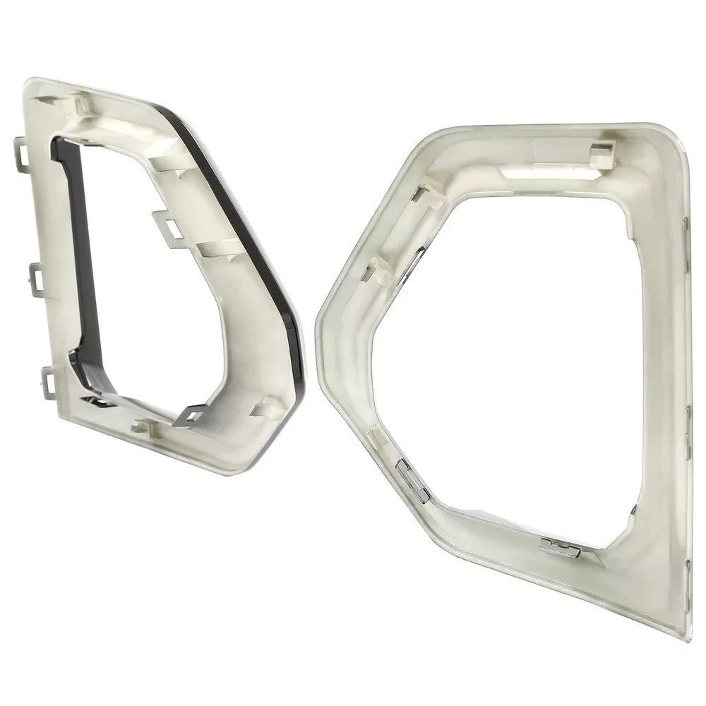 HECASA Pair Fog Light Bezel Cover For GMC Sierra 1500 Denali 2019-2022#84176752