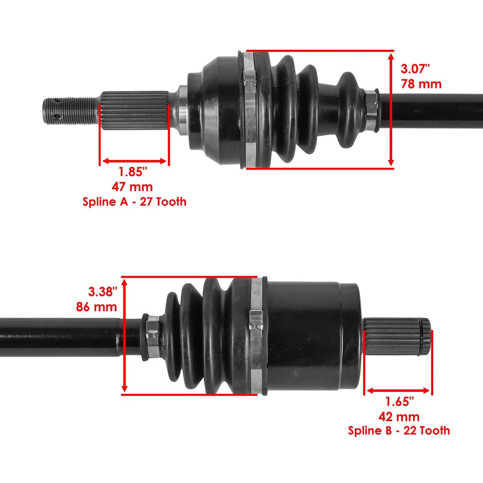 Front CV Axles For John Deere XUV Gator 620i (Gas) ( - 080000) Left And Right