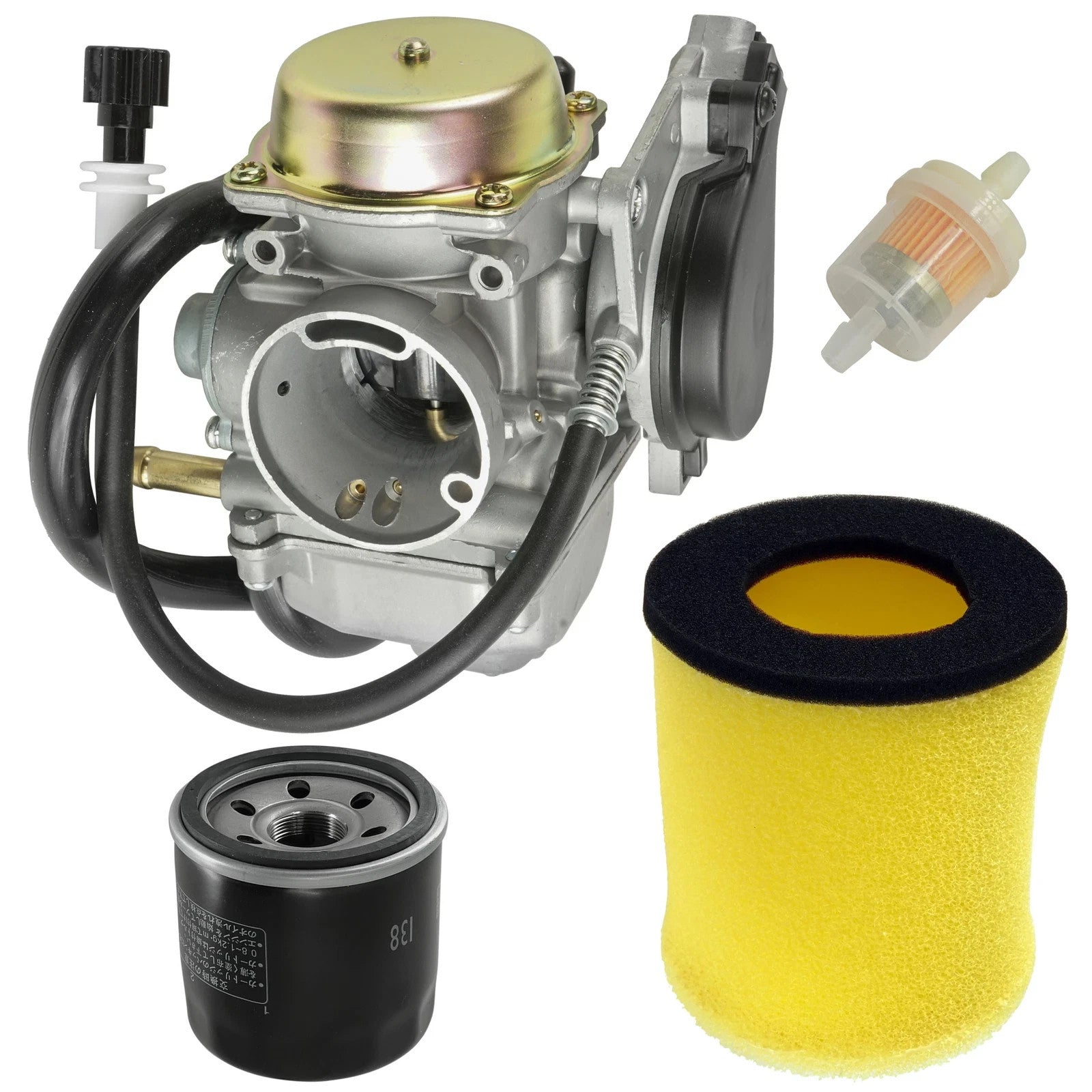 Caltric Air Filter & Carburetor Kit For Suzuki Eiger 400 LTF400F 2003-2007
