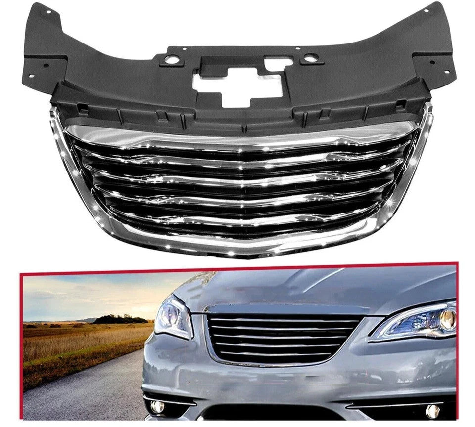 For 2011-2014 Chrysler 200 Chrome Front Hood Grille Grill New 68082050AE 12 13