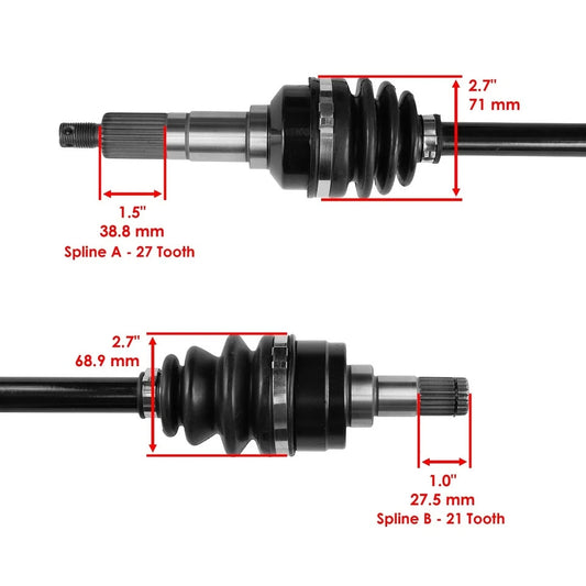 for Yamaha Kodiak 400 YFM400FW 4WD 1993-1998 Front Left and Right CV Joint Axles
