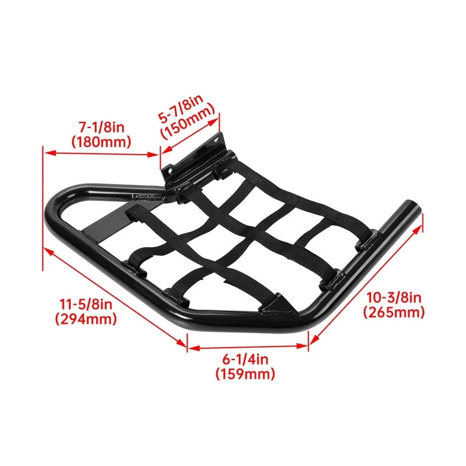 For Yamaha Raptor 700 YFM 700 YFM700  Nerf Bars Foot Guard Pegs W/ Black Net