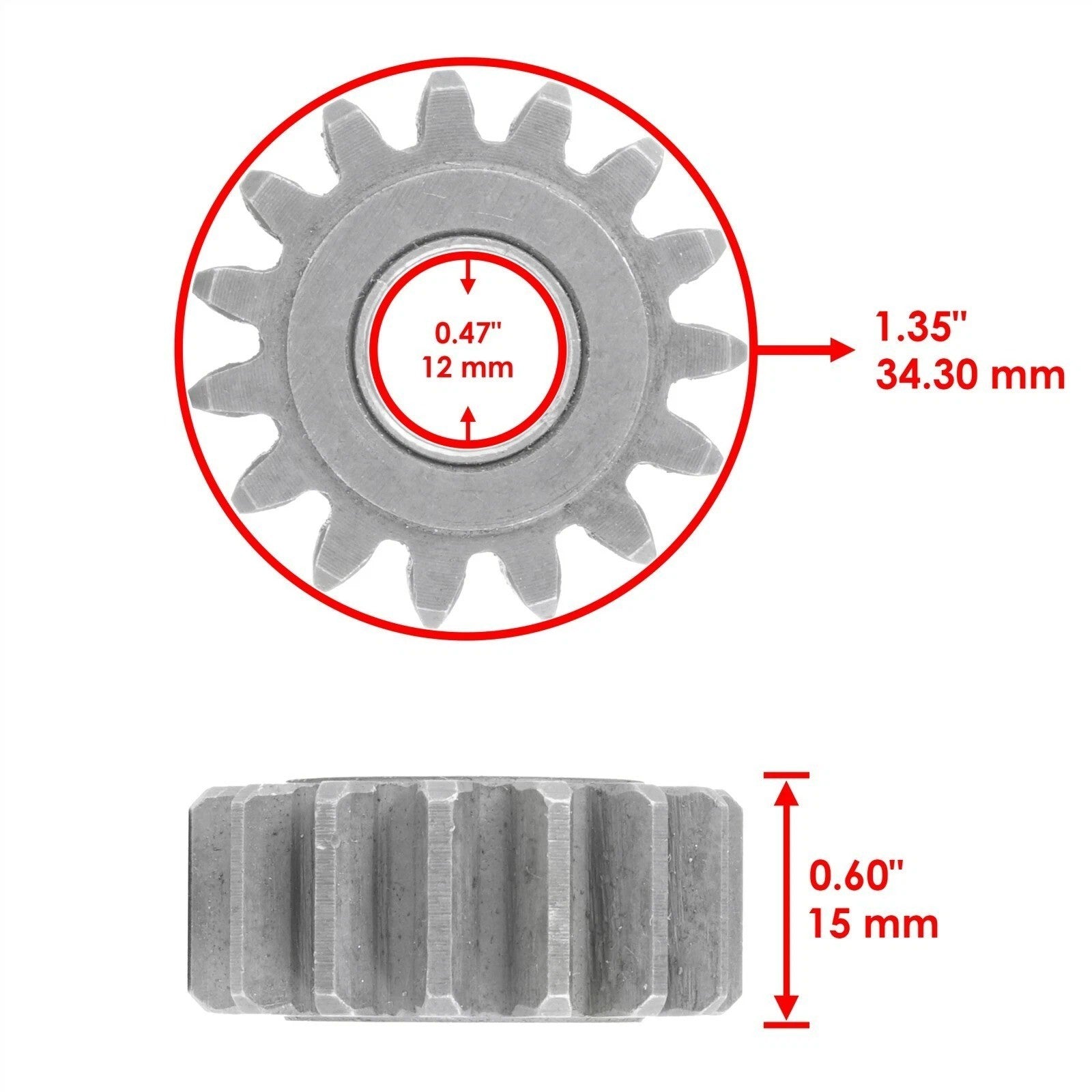Starter Clutch Idler Gear fits Polaris RZR XP 900 2011 2012 Torque Limit Shaft