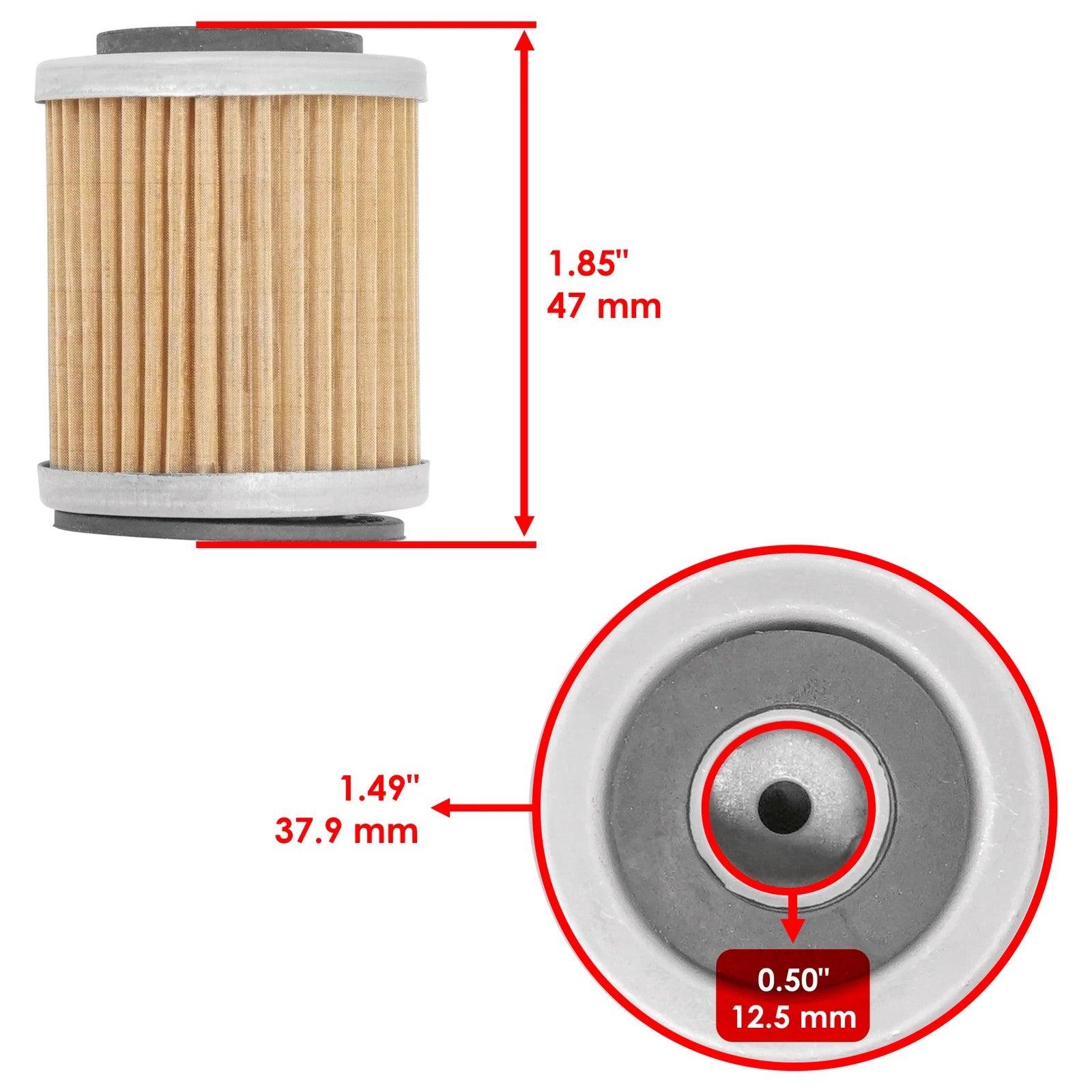 Oil Filter for Yamaha Big Bear 350 YFM350 YFM-350 YFM 350 2WD 4WD 1987-1999 Atv