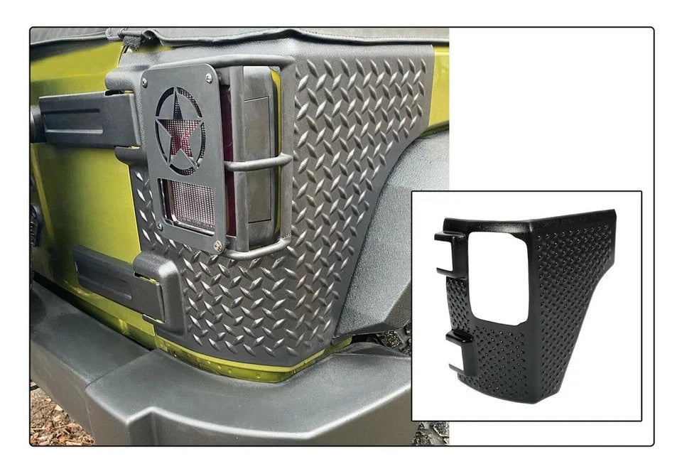 Rear Corner Guard Body Armor Tail light Cover for Jeep Wrangler JK JKU 2007-2018