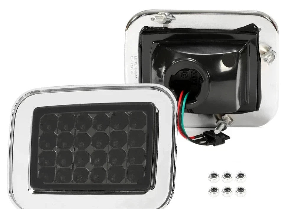 Smoked Amber LED Corner Turn Signal Lights Parking Lamps For Hummer H2 03-09