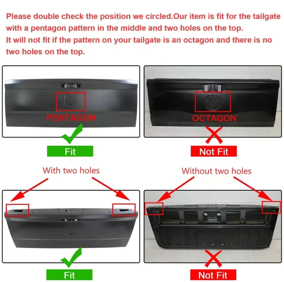 HECASA For 2009-2021 Dodge Ram 1500 2500 3500 Truck Tailgate Spoiler Cover
