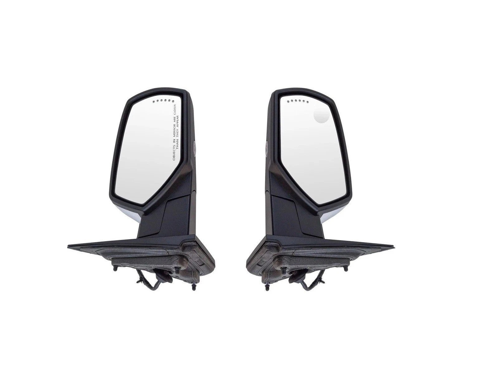 Mirror Power Folding Heated Memory Signal Puddle Chrome Pair Set for GM Pickup