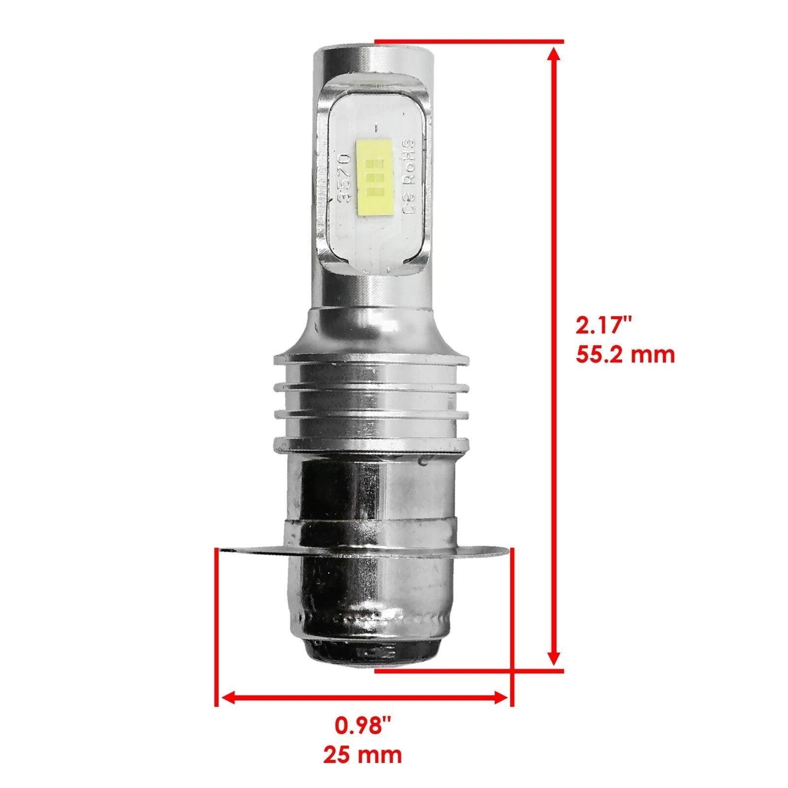 Caltric LED Headlight Bulb For Kawasaki KDX200 KDX250 1990-2006 Motorcycle