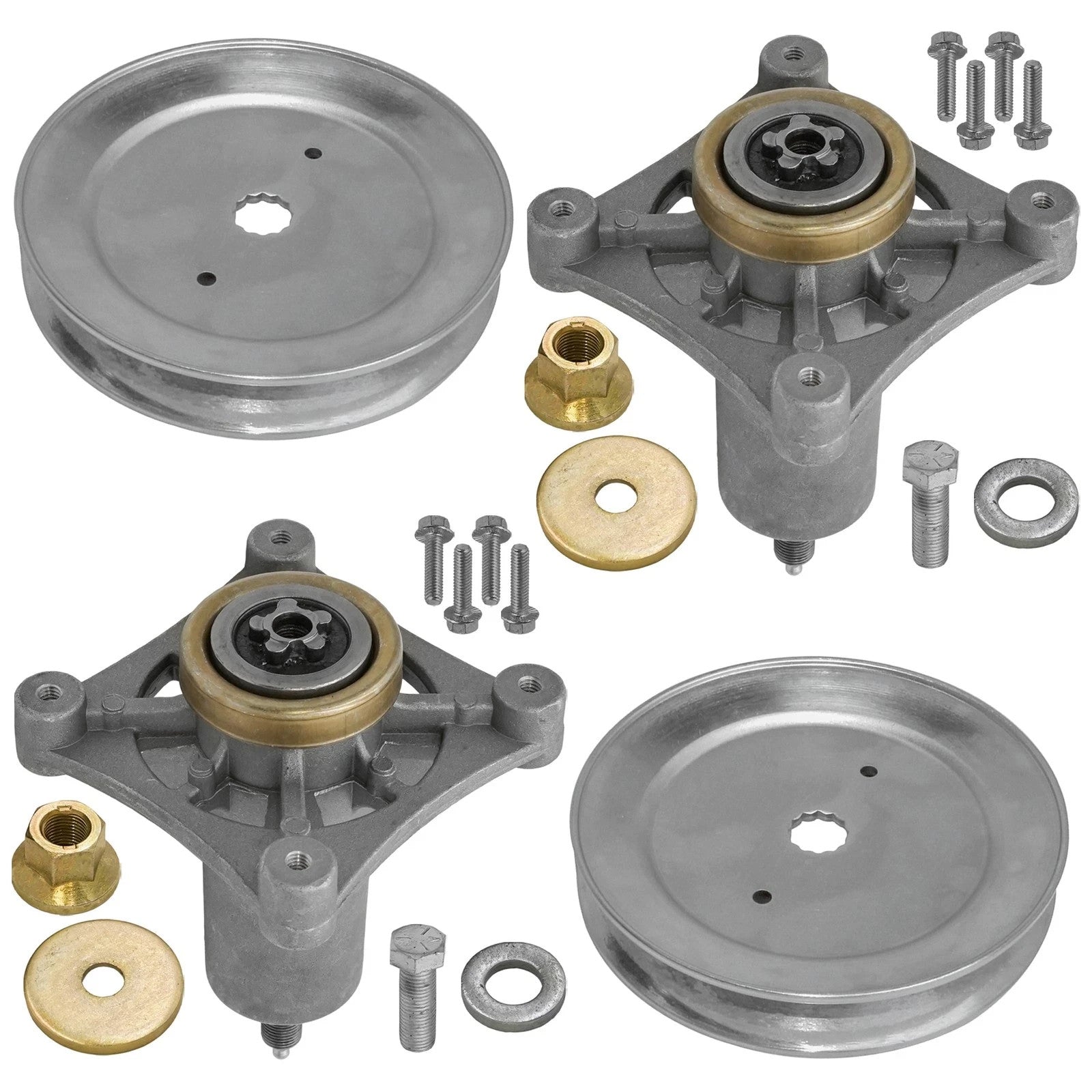 2 Spindle Assembly W/Pulley for Husqvarna Craftsman 285-585 532187292 587819701