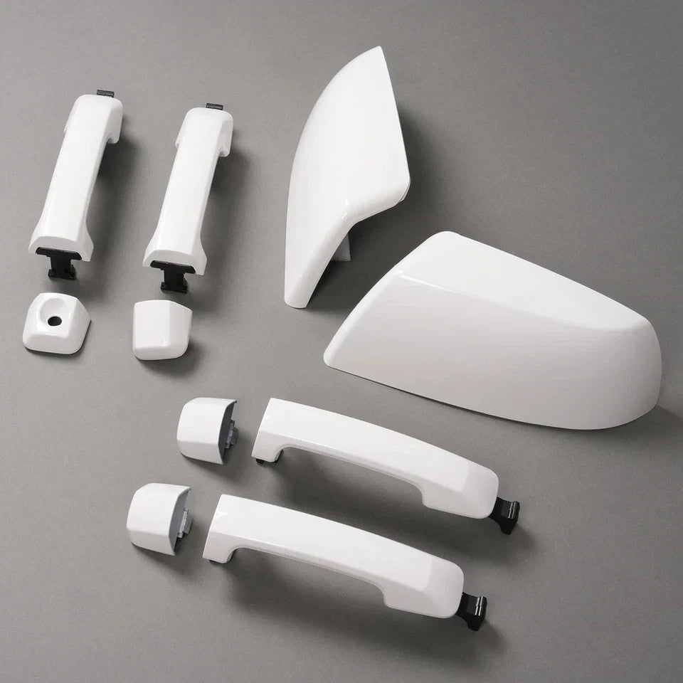 For Toyota Tundra Sequoia 2011-2019 White Mirror Cover & Door Handle Kit Replace