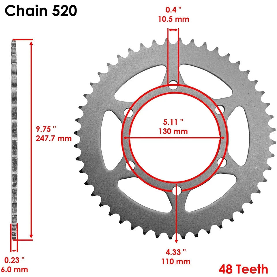 Drive Chain & Sprockets Kit for Yamaha R6 YZF-R6 2003 2004 2005 Gold