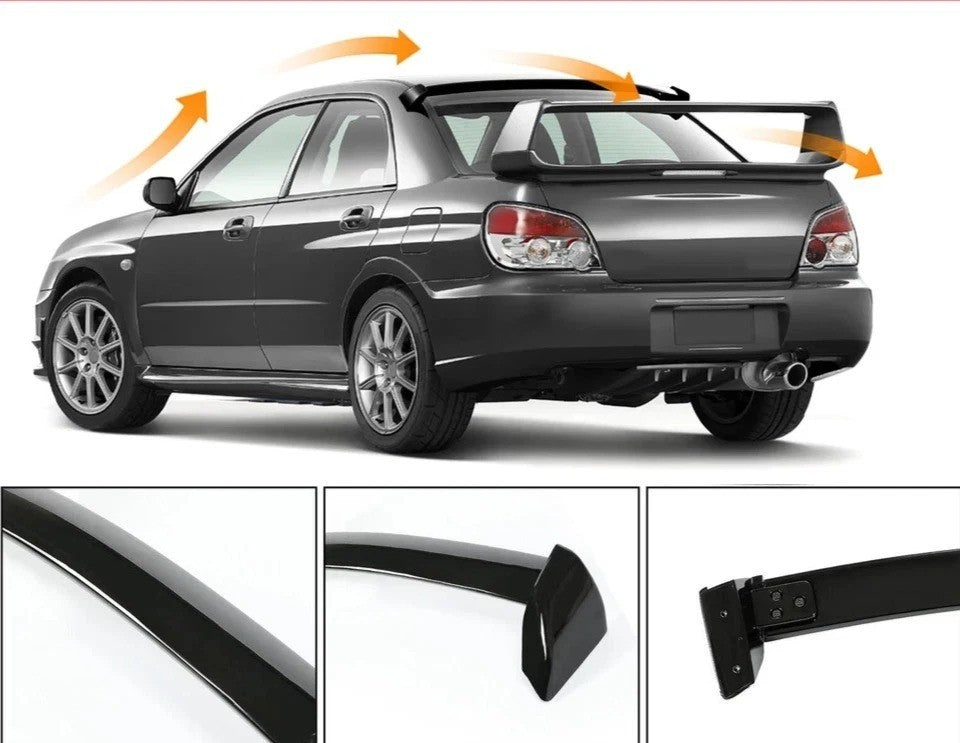 HECASA Glossy Black For 02-07 Subaru Impreza WRX STI Rear Window Roof Spoiler