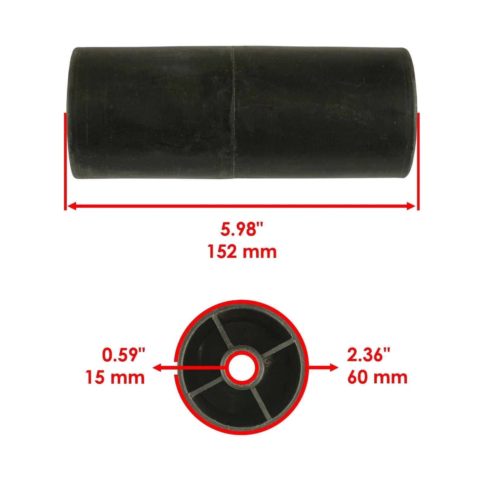 Deck Roller w/Pin & Spacer for Cub Cadet i1050 50" Zero-Turn / 711-1737 7111737