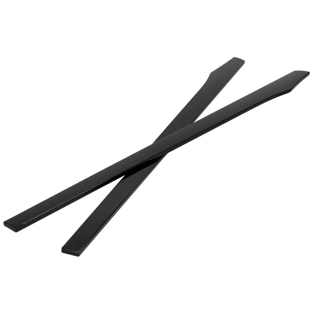 Fits 12-19 Tesla Model S Side Skirt Extension Bottom Lip Pair Carbon Fiber style