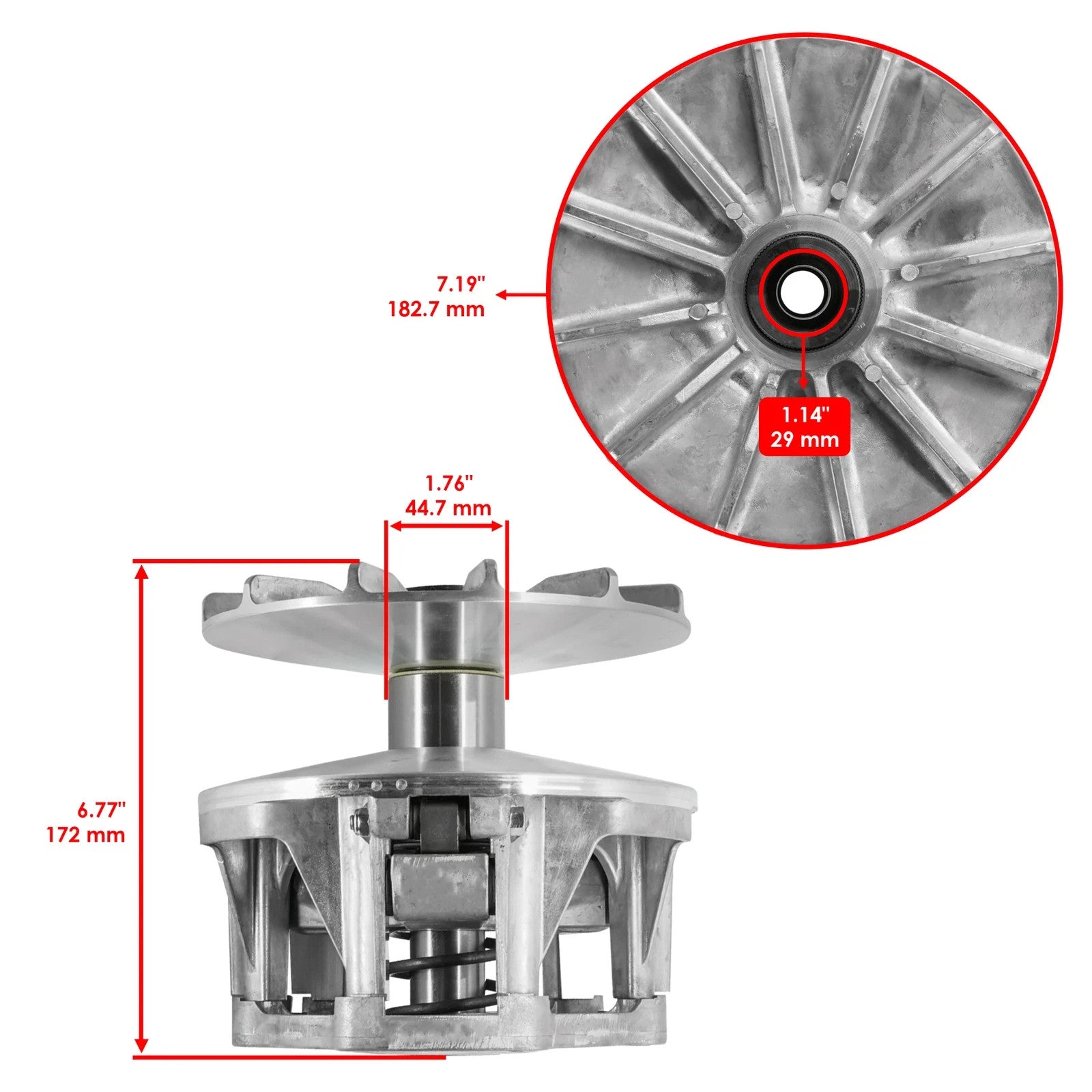 Primary Drive Clutch w/ Bolt for Polaris Ranger 900 XP 2013-14/ 900 Crew 2014-15