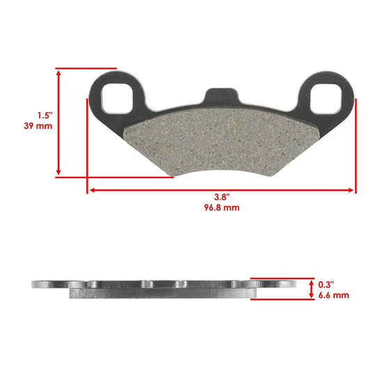 Brake Pads for Polaris Sportsman 400L 4X4 1994 1995 1996 1997 Front Rear Brakes