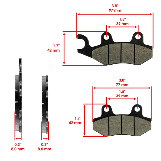 Front Brake Pads for Yamaha Rhino 660 YXR660F YXR 660F 2004-2007