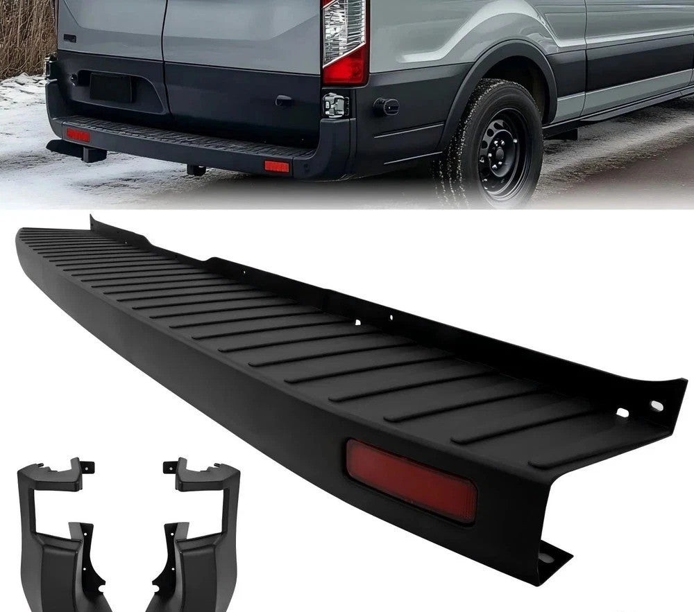 Rear Bumper Cover W/ Side End Cap Cover For Ford Transit 150 250 350 2015-2024