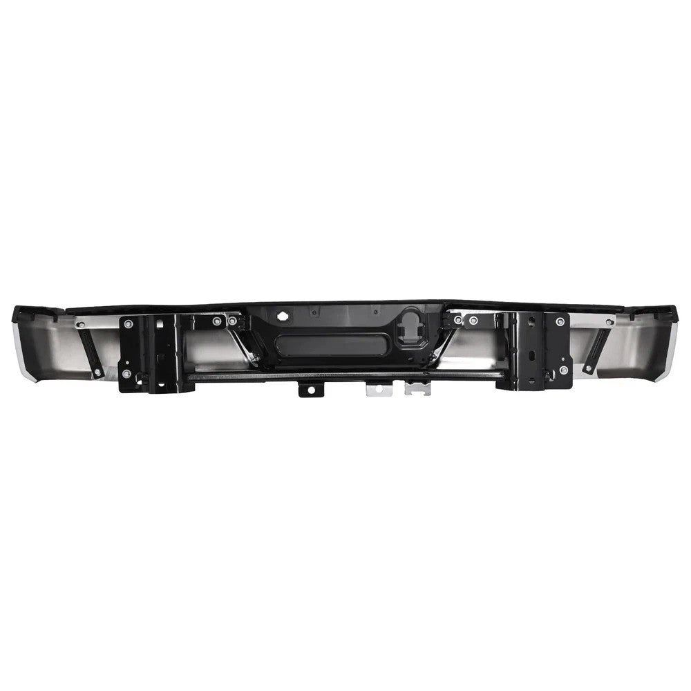 For Ford F150 2015-2020 W/O Park Sensor Holes Rear Bumper Step Bumper Chrome New