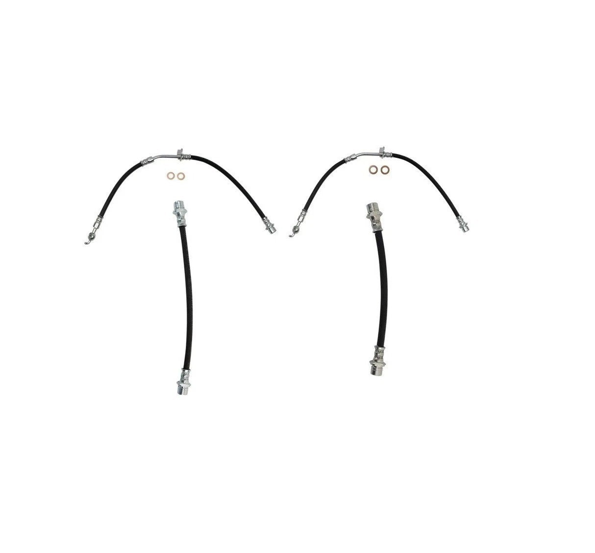 Brake Hose Set Fits 08-14 Scion xD 12-17 Toyota Prius C 07-13 Yaris