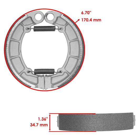for Kawasaki KVF400 Prairie 400 4X4 1997-2002 Rear Brake Shoes