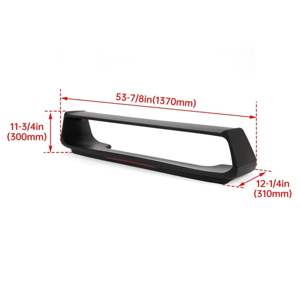 HECASA Trunk Spoiler Wing W/Brake Light For Subaru Impreza WRX STI 2002-2007