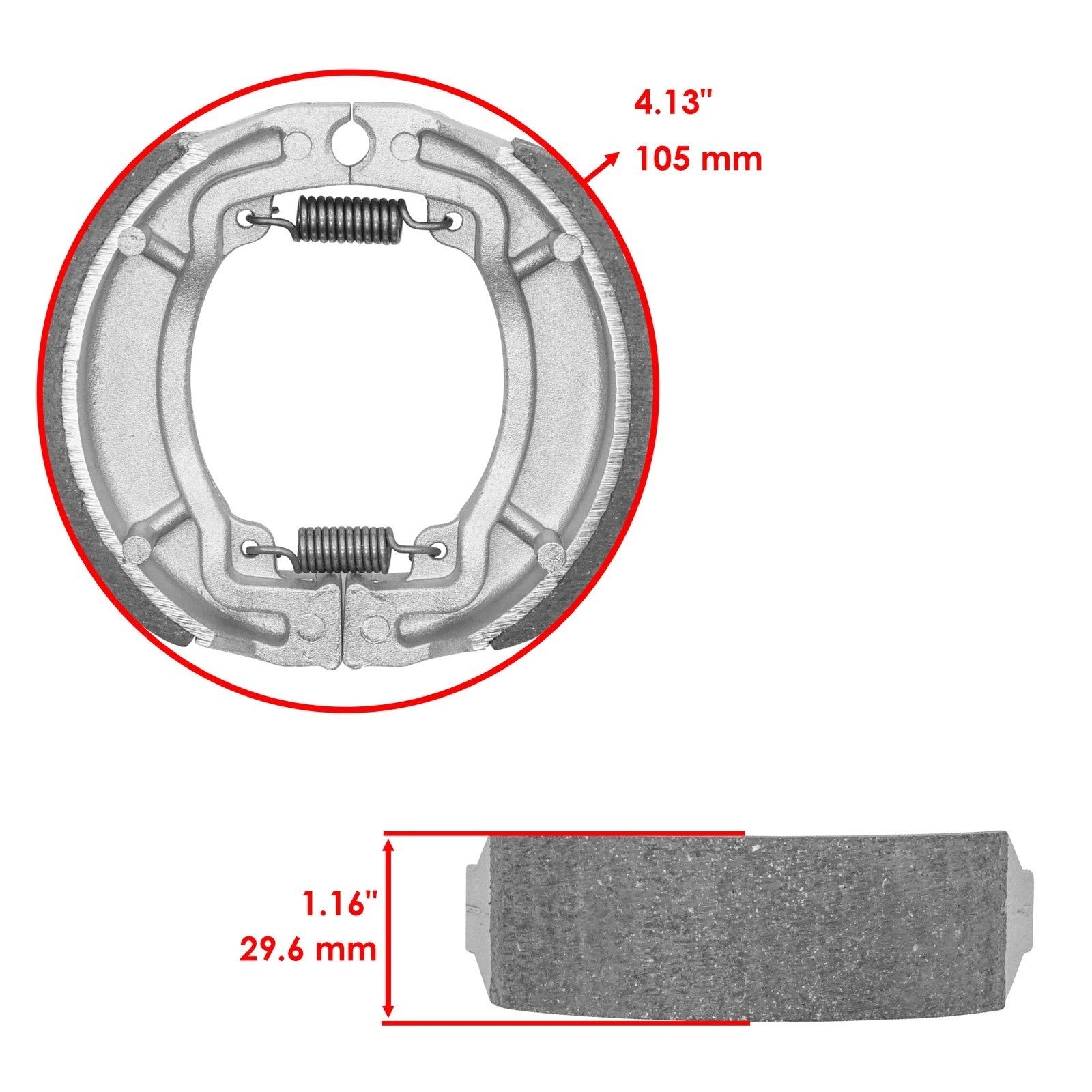 for Kawasaki KLX110 KLX110L 2002-2019 Rear Brake Shoes / 41048-1141