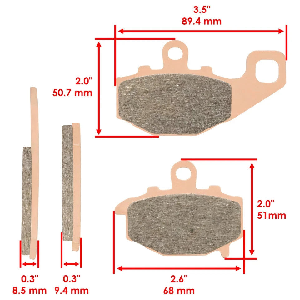 Front And Rear Brake Pads for Kawasaki ZX1000 Ninja 1000 Abs 2011-2019