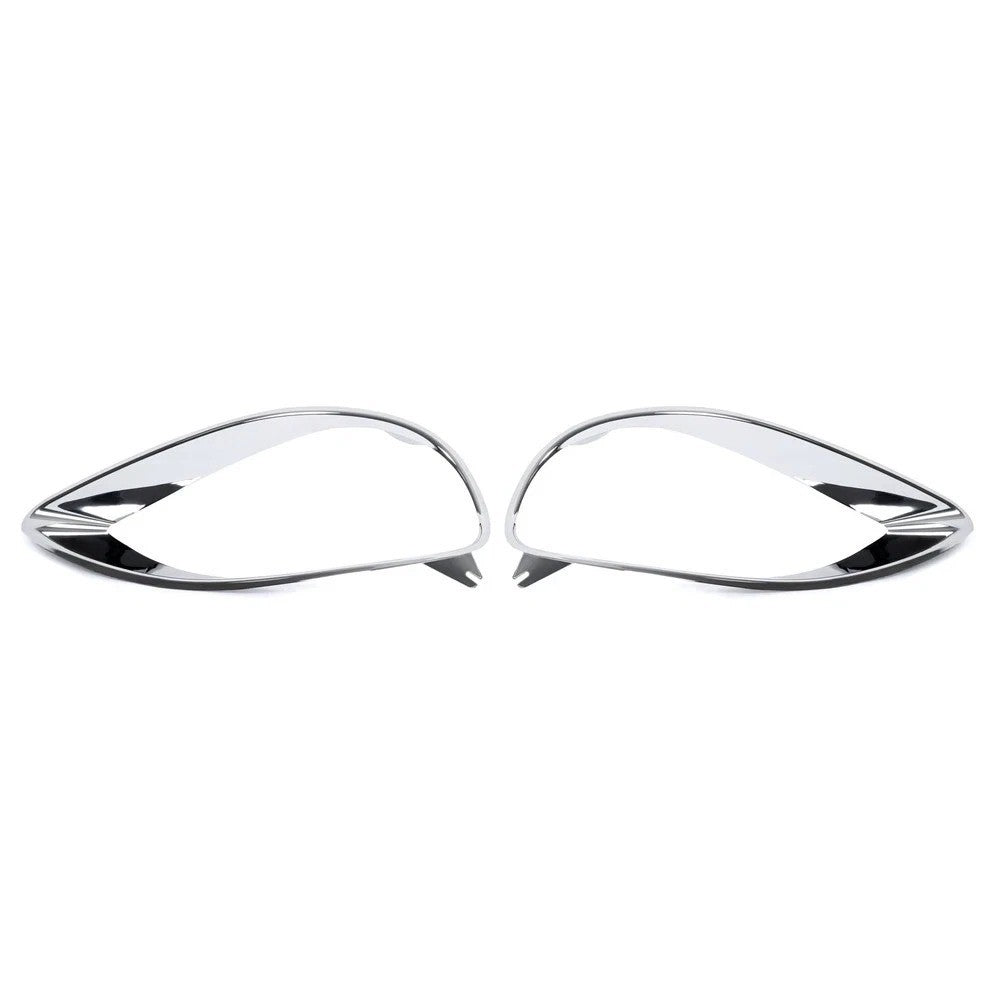 HECASA 2Pcs Chrome Headlight Bezel Cover ABS For Freightliner Columbia 2001-2017