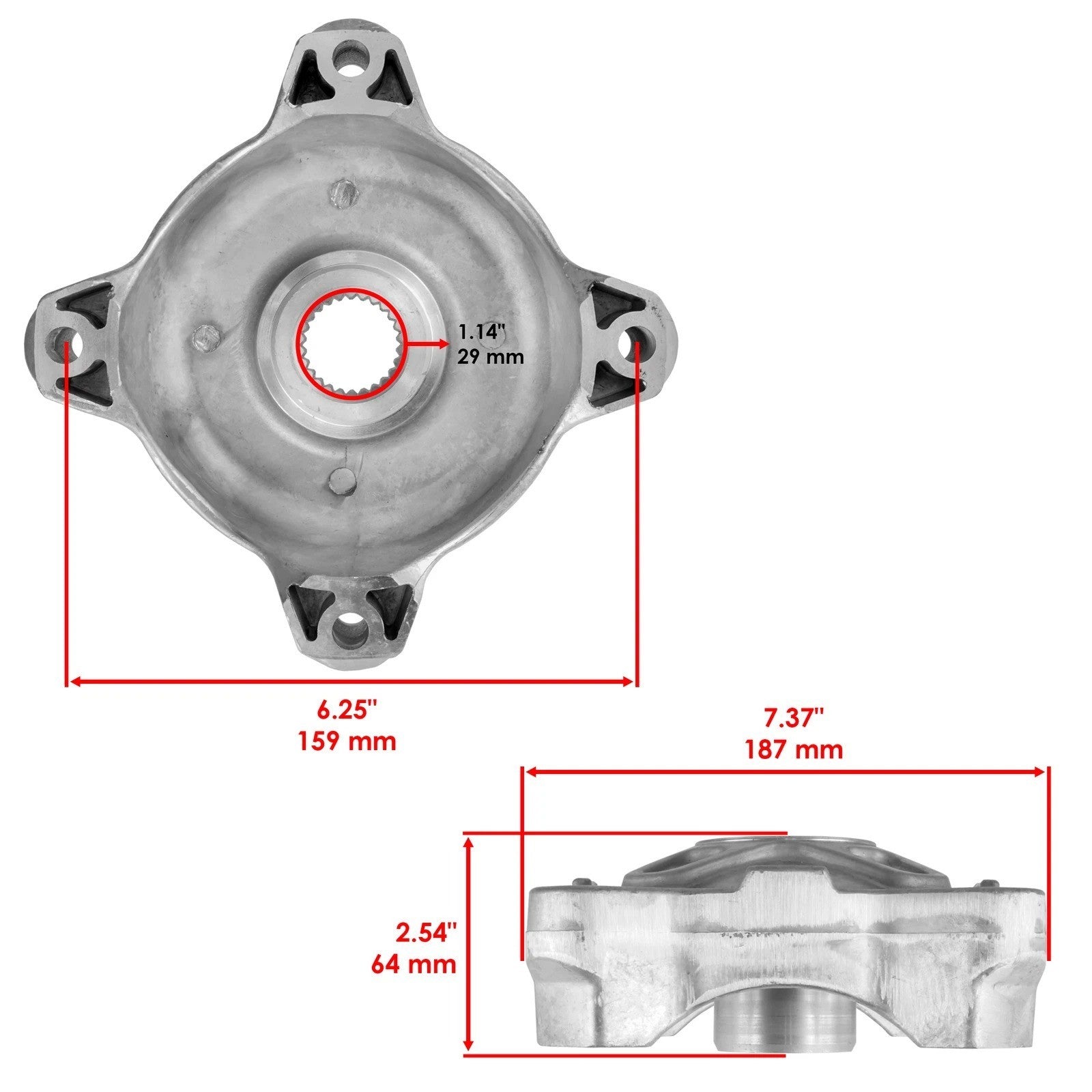 Front Wheel Hub W/Studs And Ball Bearing for Polaris RZR S 800 EFI 2009-2014